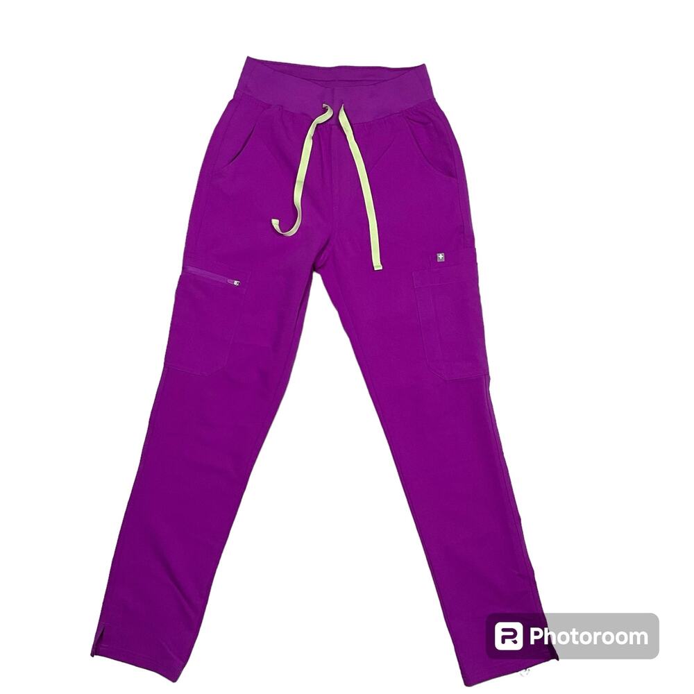 Fuchsia Figs High Waisted Yola Skinny Scrub Pants